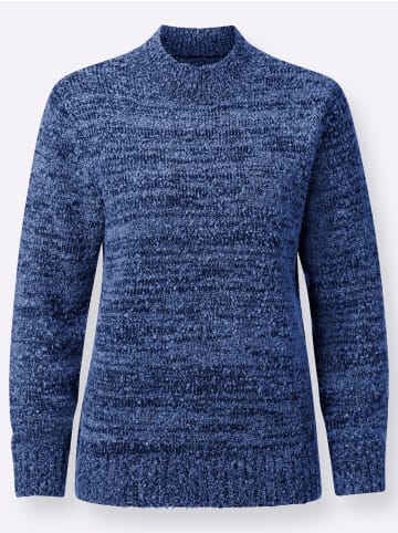 WITT WEIDEN Stehkragenpullover in nachtblau-meliert