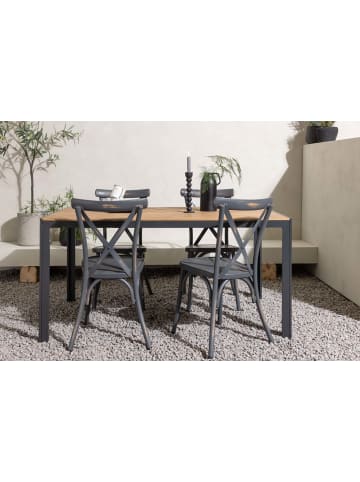 ebuy24 Gartenset Break 5-teilig Dunkelgrau 90 x 150 cm