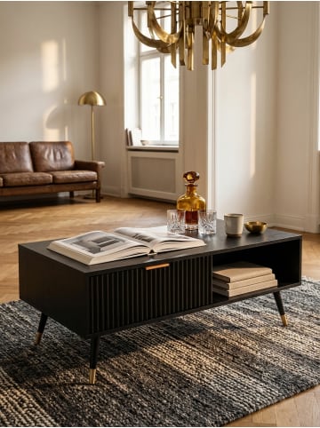 KADIMA DESIGN Couchtisch 110x60x43 cm mit Eiche-Dekor Wohnzimmertisch,