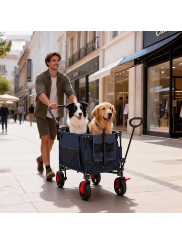 relaxdays Bollerwagen in Grün - (B)54 x (H)131 x (T)97 cm