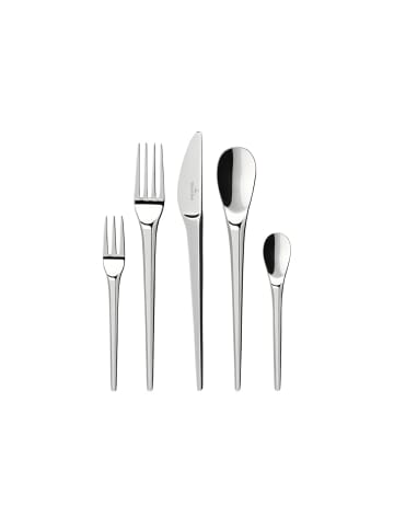 Villeroy & Boch 30er Set Tafelbesteck NewMoon silber in silber