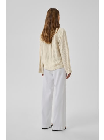 My Essential Wardrobe Langarm - Hemd JannieMW Loose fit in Oatmeal W. Black Stripe