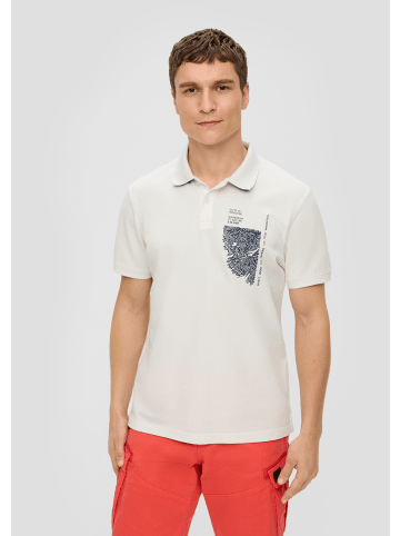 s.Oliver Polo-Shirt kurzarm in Weiß