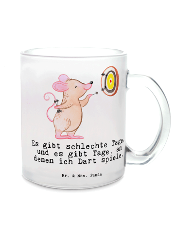 Mr. & Mrs. Panda Teetasse Maus Dart spielen mit Spruch in Transparent