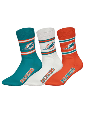 NFL Socken 3er Pack in Miami Dolphins