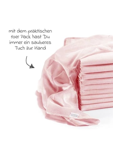 Makian Mullwindel / Mulltuch 10er Pack 80 x 80 cm in rosa