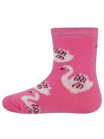 ewers 2er-Set Socken 3er Pack Regenbogen/Ringel/Schwan in wild orchidee-beige mel.