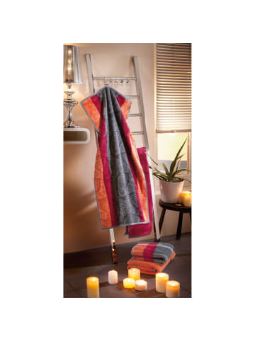 Erwin Müller Frottier, Jacquard Duschtuch 2er-Pack in orange