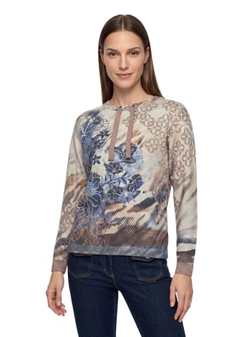 Betty Barclay Feinstrickpullover mit Lurexfaden in Beige/Blau