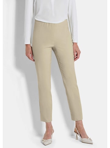 GOLDNER Kurzgröße:  Bengalinhose Elegante 7/8-Hose mit Schlupfbund in beige