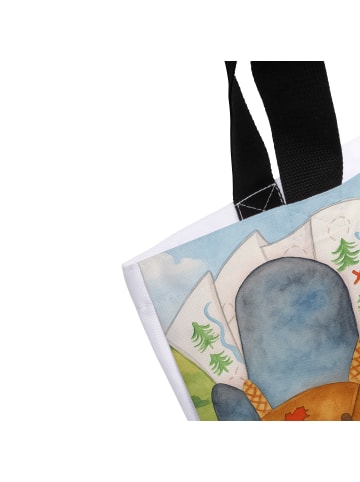 Mr. & Mrs. Panda Strandtasche Pinguin & Maus Wanderer Design mit... in Weiß