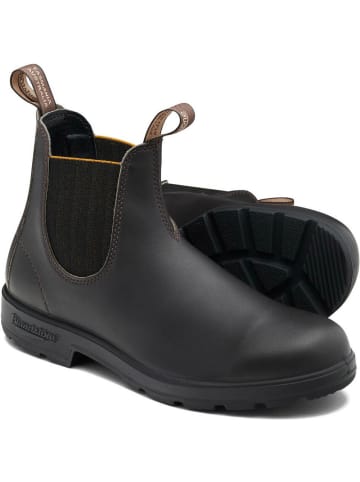 Blundstone Chelsea Boot "#2403 Brown Leather With Mustard Elastic (Originals Series)" in Braun