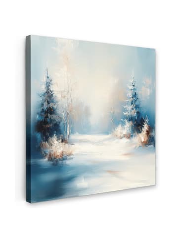 MuchoWow Leinwand bilder Winterwald