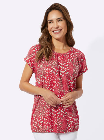 Sieh an! Kurzarm-Shirt in erdbeere-champagner-bedruckt