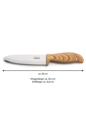 Stoneline Keramik Chefmesser 28 cm in Holzoptik