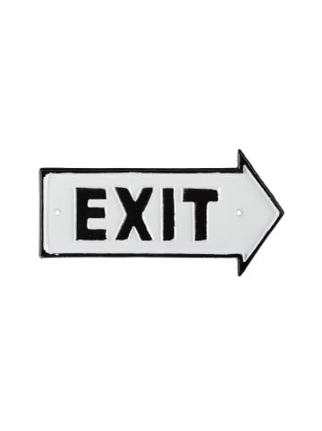 relaxdays 3 x Exit Schild in Weiß/schwarz