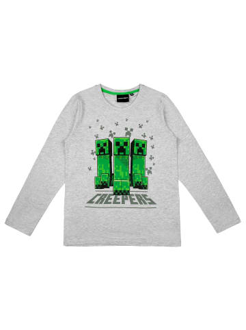 Minecraft Schlafanzug langarm in grau