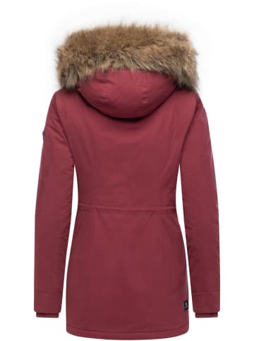 ragwear Kurzmantel Monadetta Warm YOUMODO in Wine Red