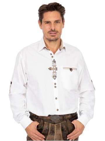 OS-Trachten Trachtenhemd 420037-3003 in weiß
