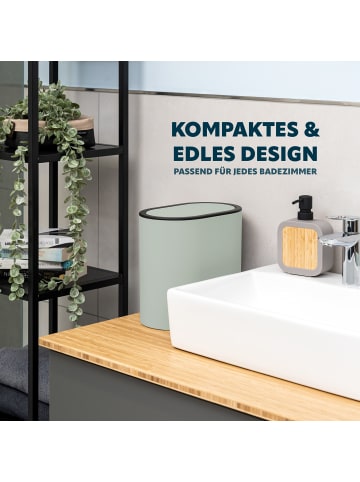 eluno ovaler Kosmetikeimer mit Softtouch-Oberfläche, 6 Liter