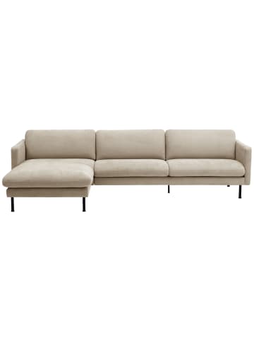 58 aufm Kessel SOFA mit Longchair links Katina Flachgewebe beige
