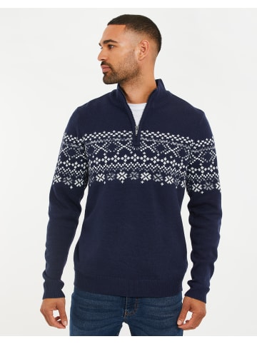 Threadbare Pullover THB Xmas Jumper Colorado in Navy / Ecru Twist