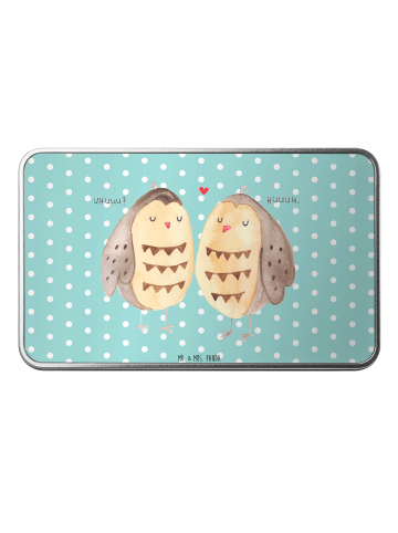 Mr. & Mrs. Panda Dose Eulen Liebe ohne Spruch in Türkis Pastell