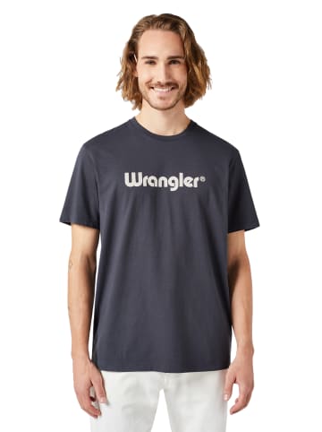 Wrangler T-Shirt 'Logo' in schwarz