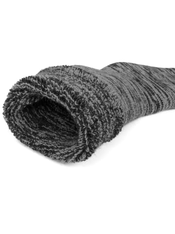 Polar Husky Farbige Vollplüsch-Socken mit Wolle in Grau/Schwarz