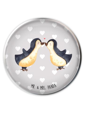 Mr. & Mrs. Panda Waschbecken Stöpsel Pinguin Liebe ohne Spruch in Grau Pastell