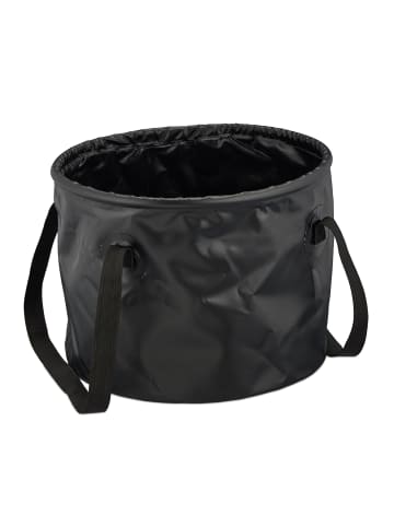 relaxdays Falteimer in Schwarz - 15 Liter