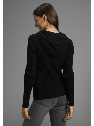 Laura Scott Kapuzenstrickjacke in schwarz