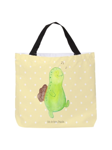 Mr. & Mrs. Panda Strandtasche Schildkröte Pfeifen ohne Spruch in Gelb Pastell