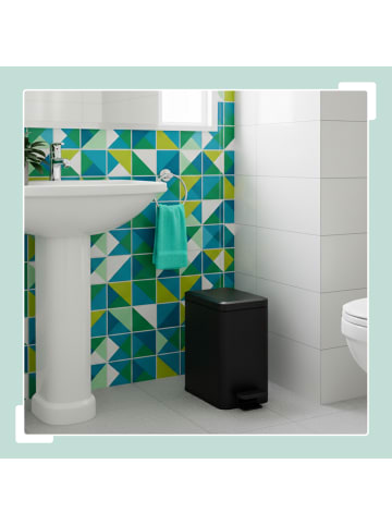 relaxdays Mülleimer in Schwarz - 10 Liter