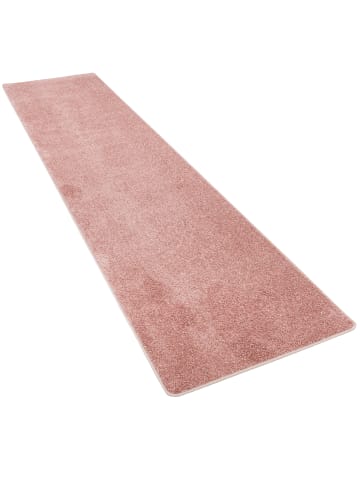 Snapstyle Hochflor Velours Teppich Läufer Mona in Altrosa