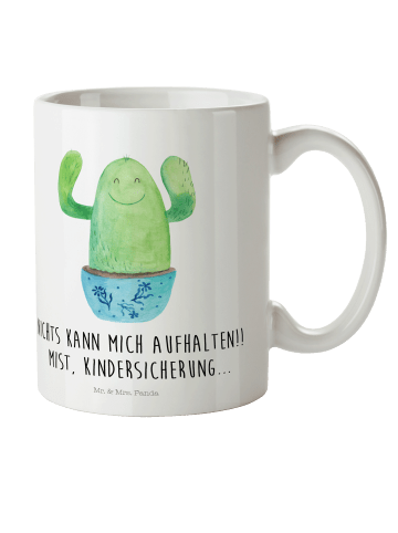Mr. & Mrs. Panda Trinklernbecher Kaktus Happy mit Spruch in Weiß