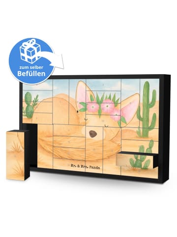 Mr. & Mrs. Panda Weihnachtskalender Wüstenfuchs Blumen Design oh... in Weiß