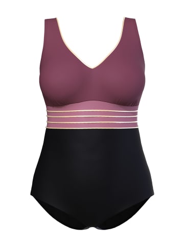 Ulla Popken Badeanzug in schwarz