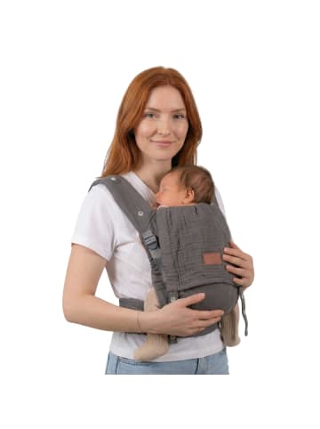 Schmusewolke Aurora Silvergrey - Babytrage aus Musselin