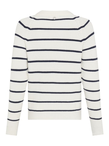 Tamaris Strickjacke in offwhite-marine gestreift