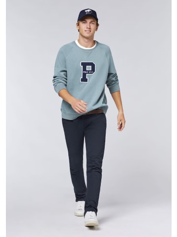 Polo Sylt Sweatshirt mit Logo-Applikation in Blau