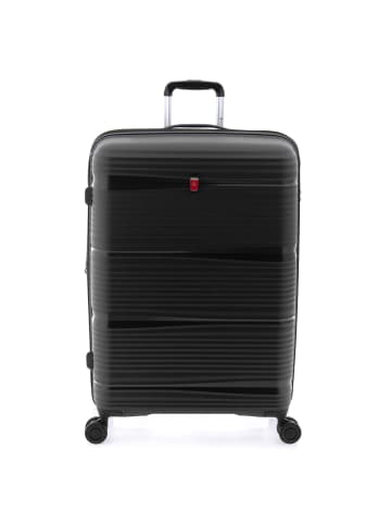Gladiator 0800 4 Rollen Trolley 76 cm mit Dehnfalte in black