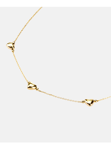 Diamant L'éternel Halskette aus 375 Gelbgold Herz-Design