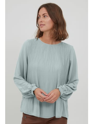 Fransa Langarmbluse FRDAJAPLISSE 1 Blouse - 20609985  Langarmbluse mit Rundhalsausschnitt in Blau