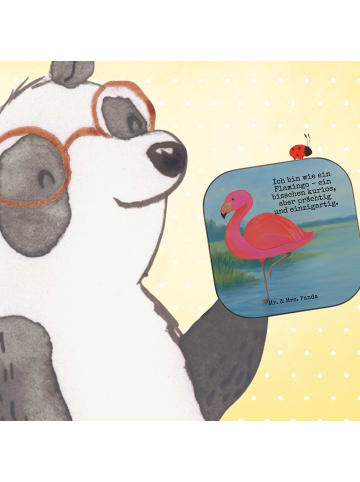 Mr. & Mrs. Panda Coaster Flamingo Classic Design mit Spruch in Weiß