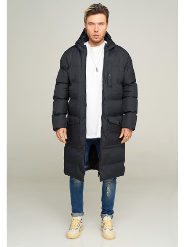 behype Wintermantel LONGLINE PUFFER PARKA in schwarz