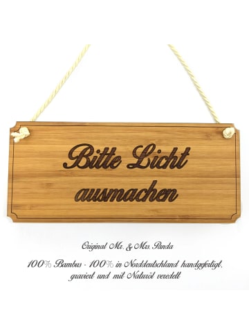 Mr. & Mrs. Panda Türschild Bitte Licht ausmachen mit Spruch in Keine Angabe