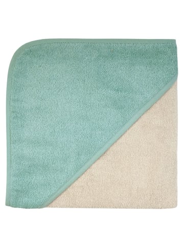 Wörner Kapuzenbadetuch 100 x 100 cm - Greige Ei in blau,beige