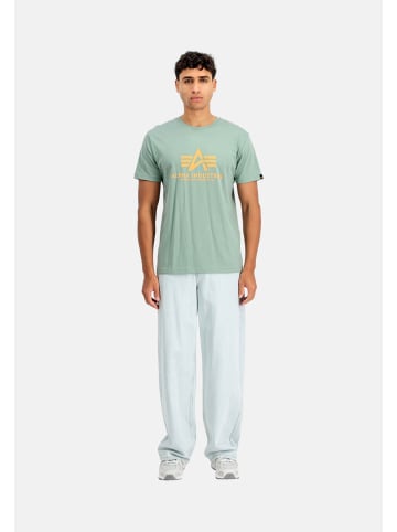 Alpha Industries T-Shirt 'Basic Big Logo' in hellgrün