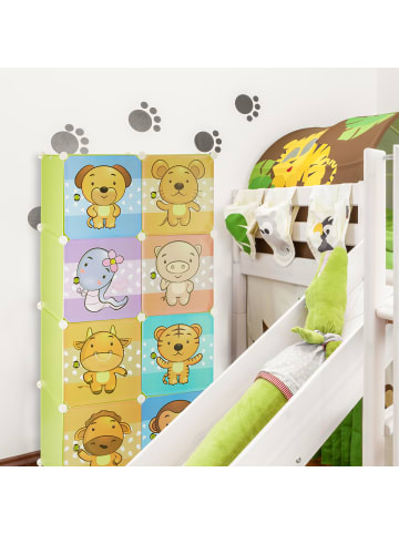 relaxdays Kinderregal Stecksystem in Bunt